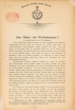 Der Äther im Weltenraum